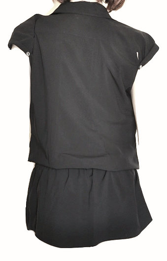 Authentic burberry women black mix Silk blouse sz 40/ S