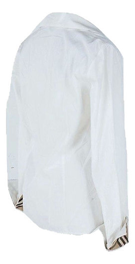 Authentic burberry london women white nova check shirt size M
