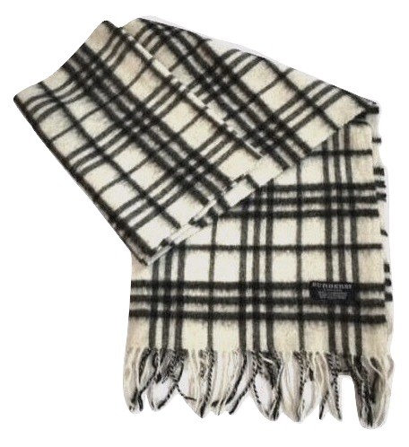 Authentic burberry women's cream classic scarf 100% cashmere