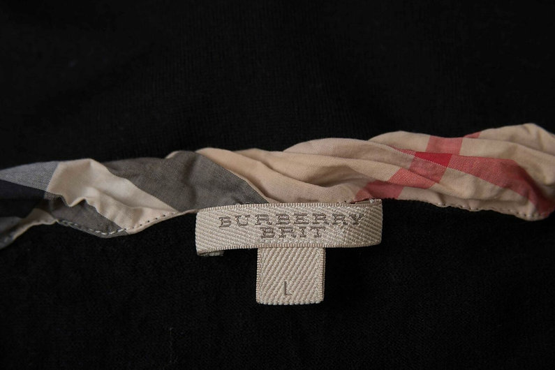 AuthenticBurberry Brit Black Wool Cardigan Size L