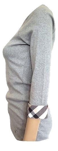  Authentic burberry Women's Scoop Neck Cotton Grey Tee Sz XS Item Information