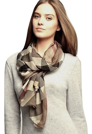 Authentic Burberry pure silk scarf wrap