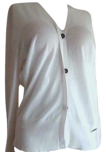 Authentic Burberry Women's White Cardigan SZXL fit M/L
