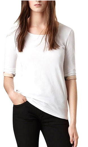 Authentic Burberry London Women's White jumper Sweater Sz L/m