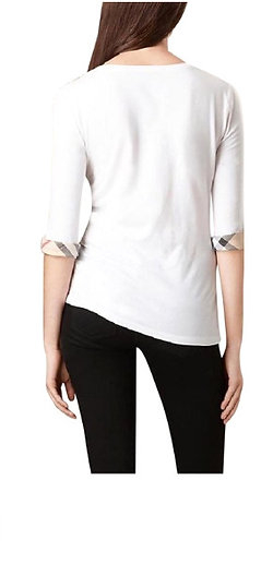 Authentic Burberry London Women's White jumper Sweater Sz L/m