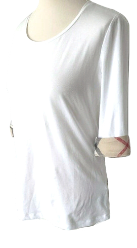 Authentic Burberry London Women's White jumper Sweater Sz L/m