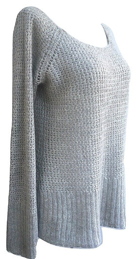 Authentic Armani Exchange Sweater Gray Mohair Pullover ZS M