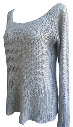 Authentic Armani Exchange Sweater Gray Mohair Pullover ZS M