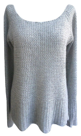 Authentic Armani Exchange Sweater Gray Mohair Pullover ZS M