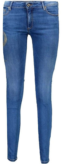 Authentic roberto cavalli women's skinny stretch blue jeans 42IT