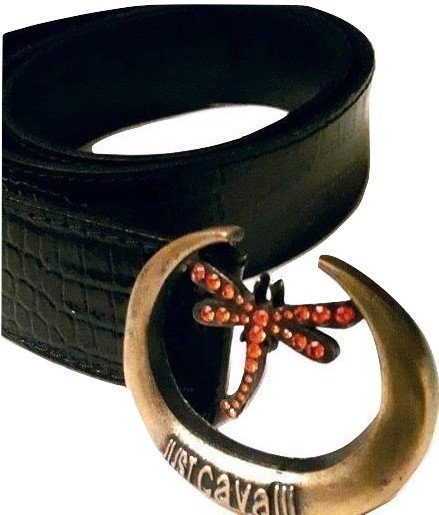 authentic vintage just cavalli women black belt size 90 cM/M