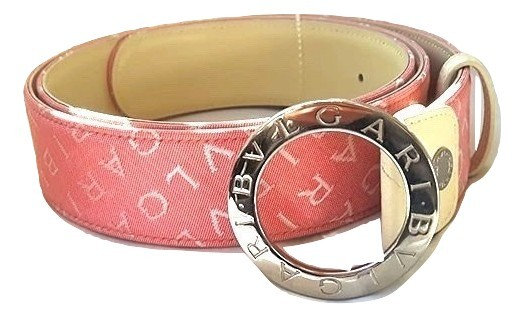 Authentic Bulgari Pink Signature Belt SZ 42"