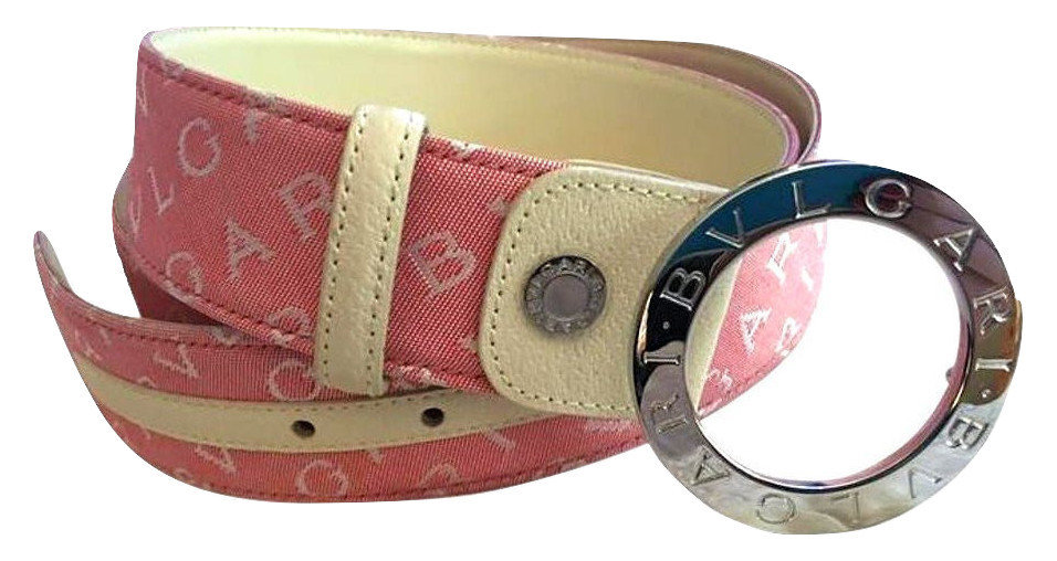 Authentic Bulgari Pink Signature Belt SZ 42"