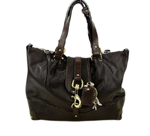 Authentic Chloe Kerala black grained leather with horseshoe charms bag
