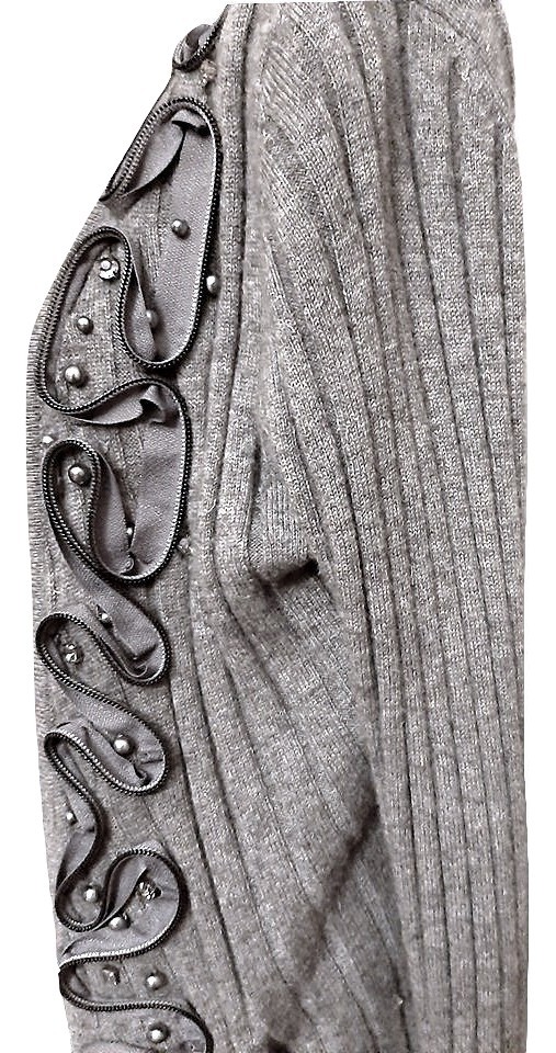 Authentic roccobarorcco women's grey cardigan SZ M