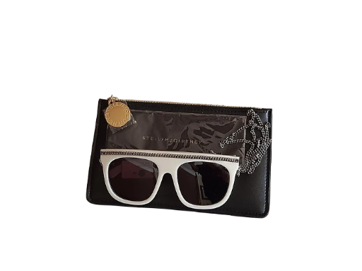 Authentic Stella Maccartney SC0043S White Chain Sunglasses