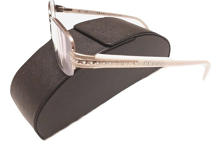 Authentic vintage Prada women's white eyeglasses VPR 57M 50Q17 ZVN-101 135