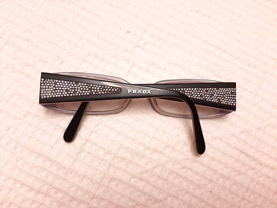 Authentic Prada VPR 9 OBL-101 135 WOMEN'S STONES EYEGLASSES FRAME 52-17