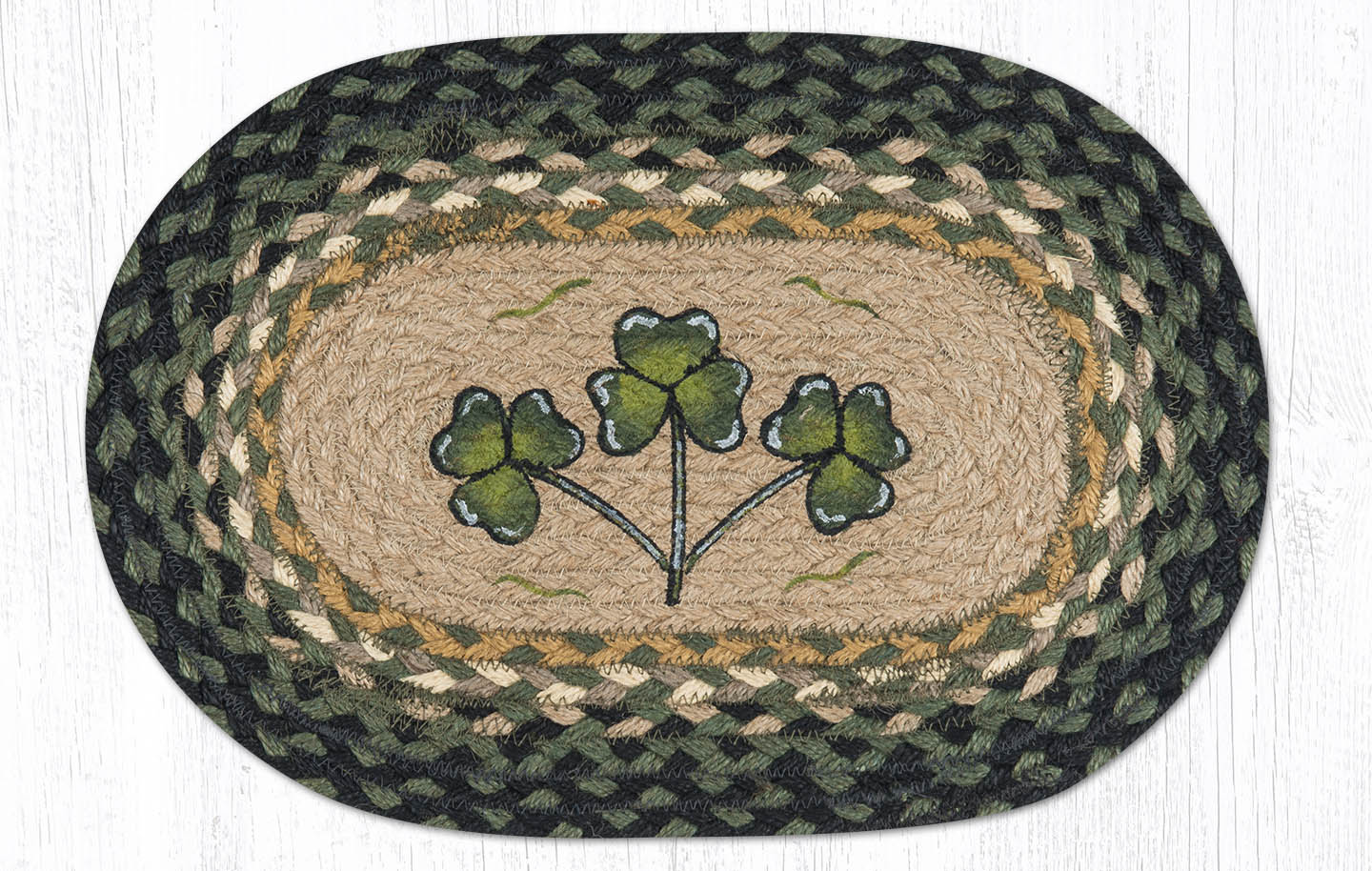 Clover-themed Woven Rug