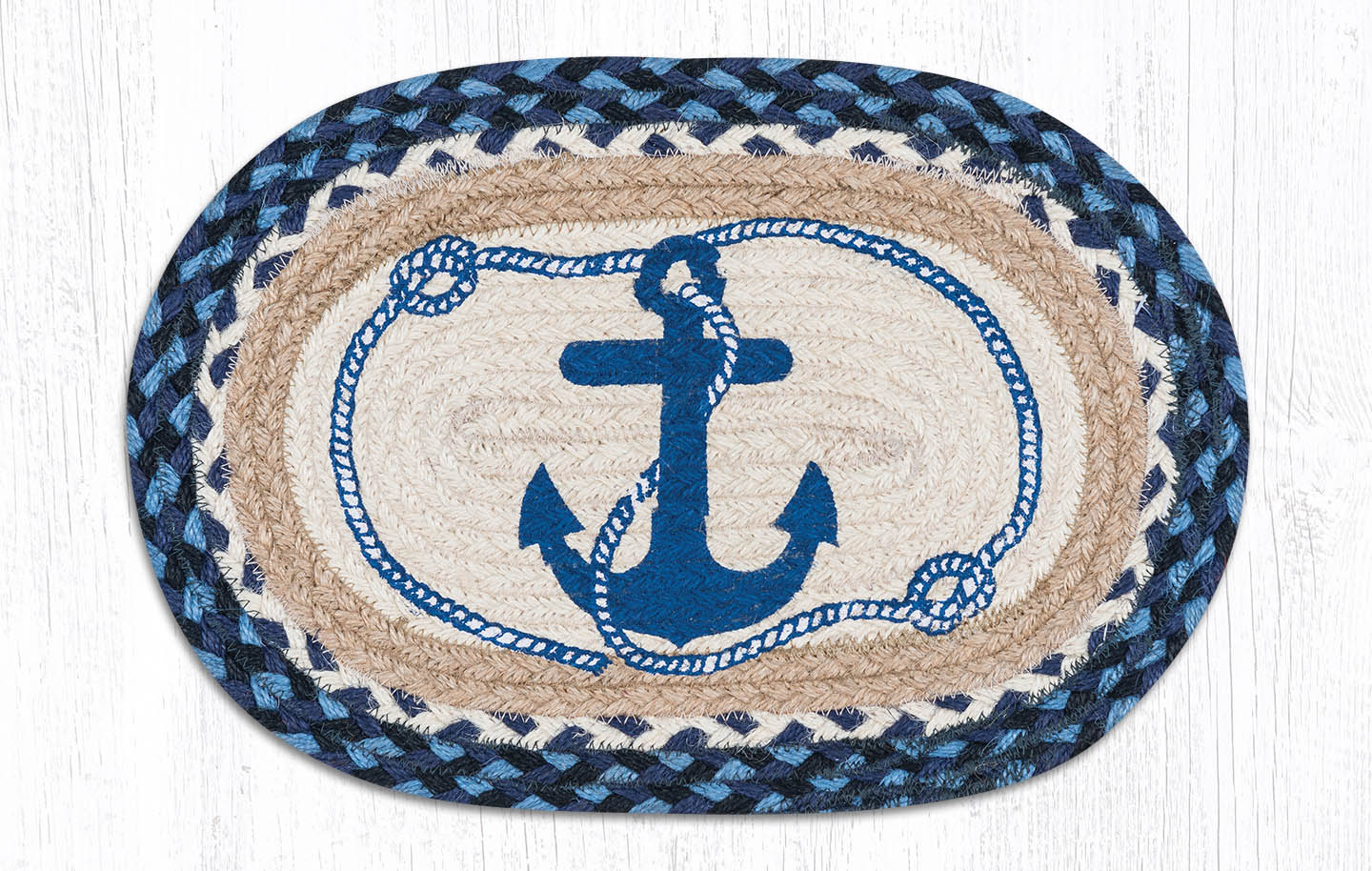 Nautical-Themed Woven Rug