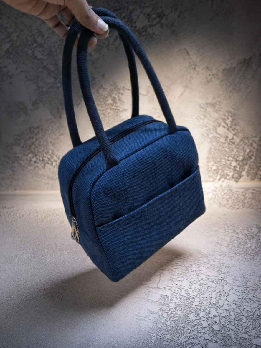 Blue Fabric Handbag