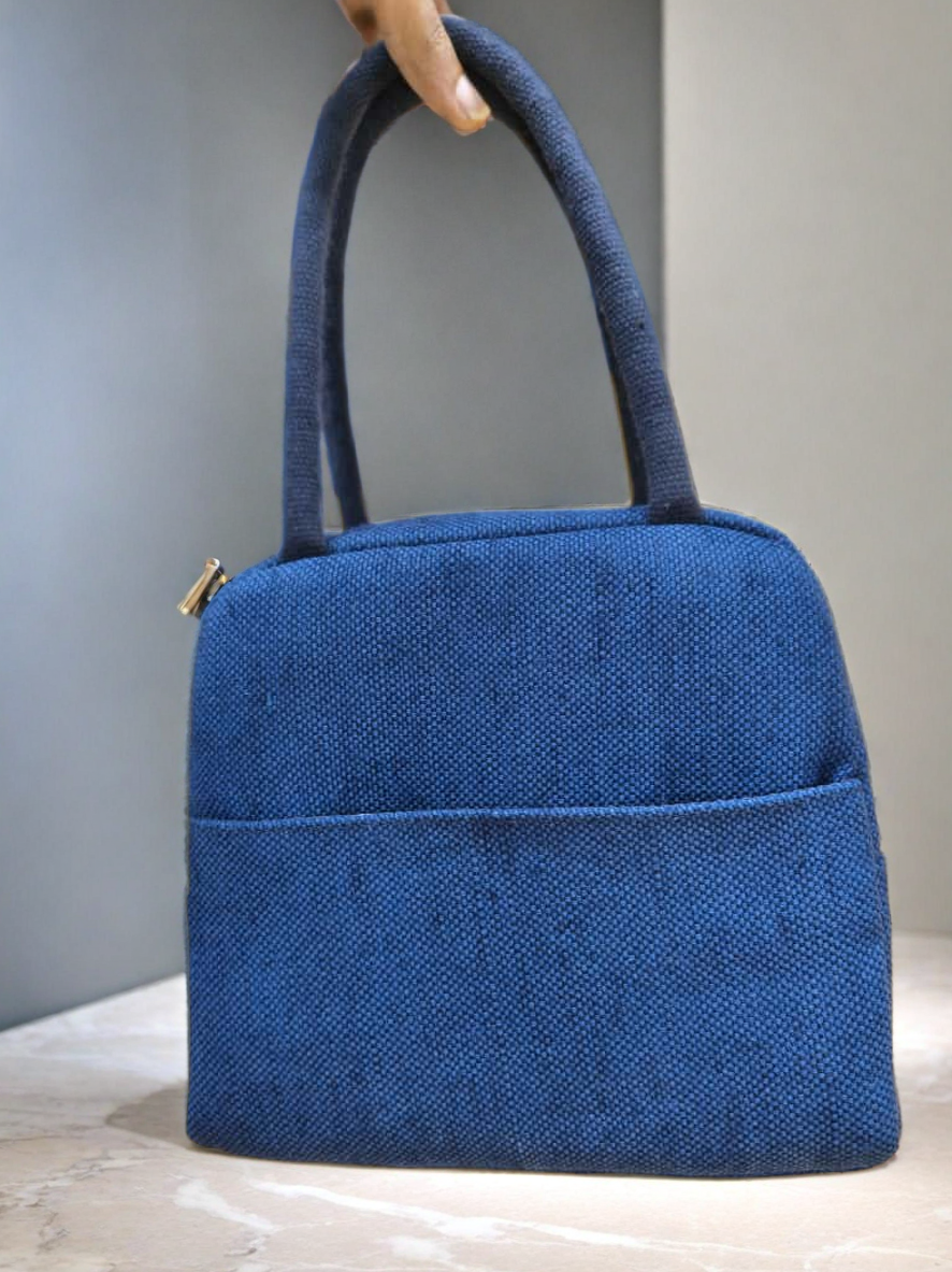 Blue Fabric Handbag