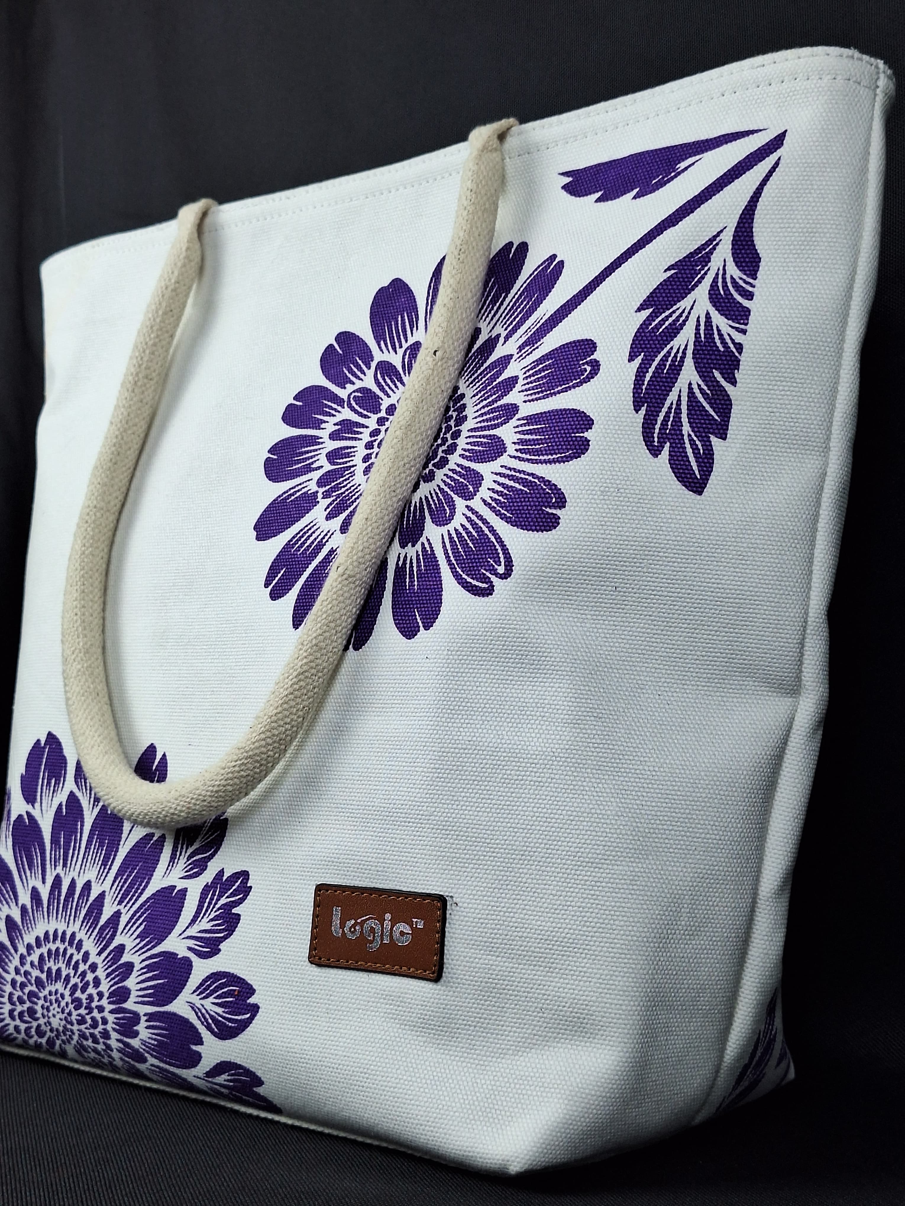 Floral Canvas Jute Bag