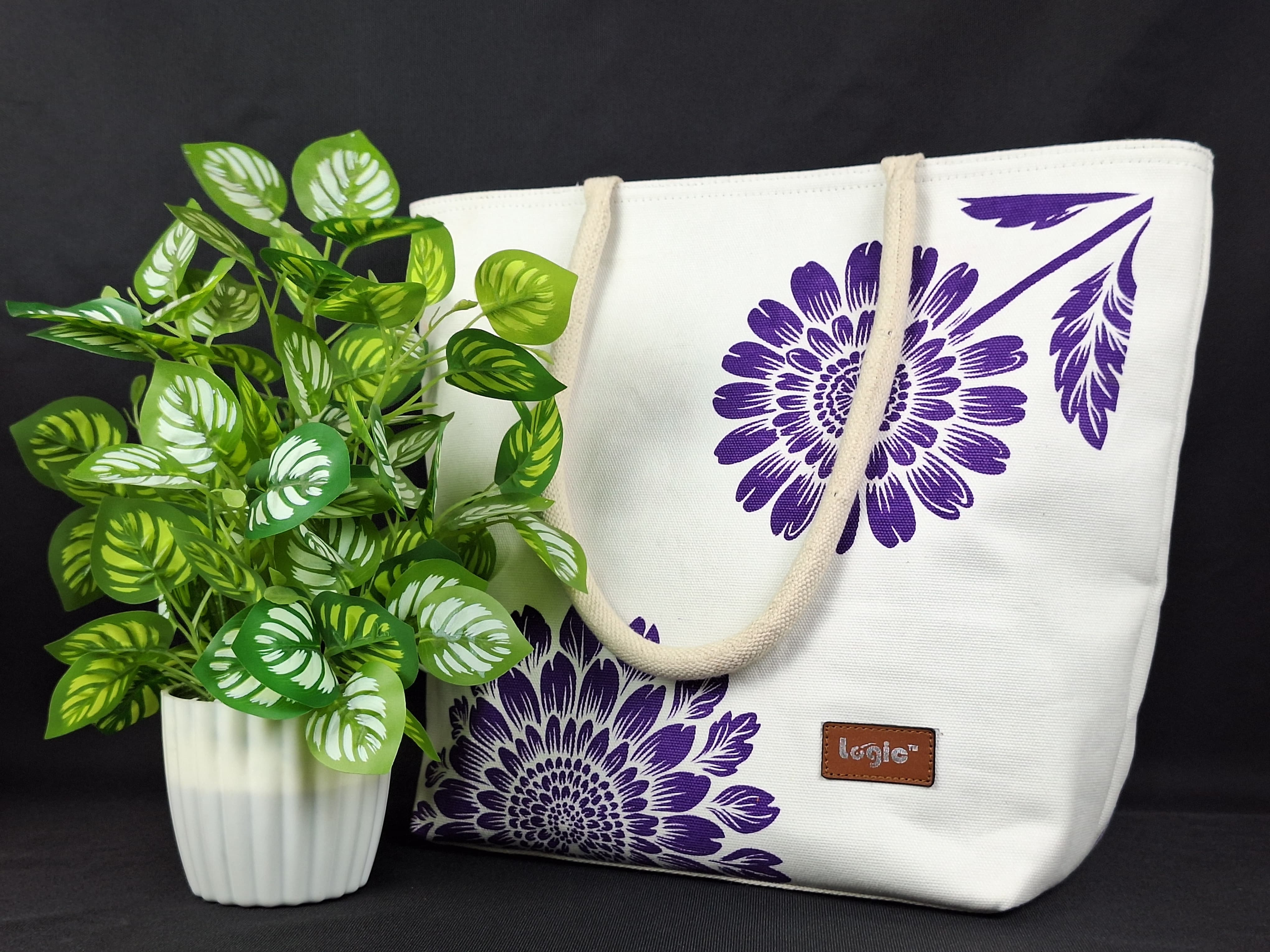 Floral Canvas Jute Bag