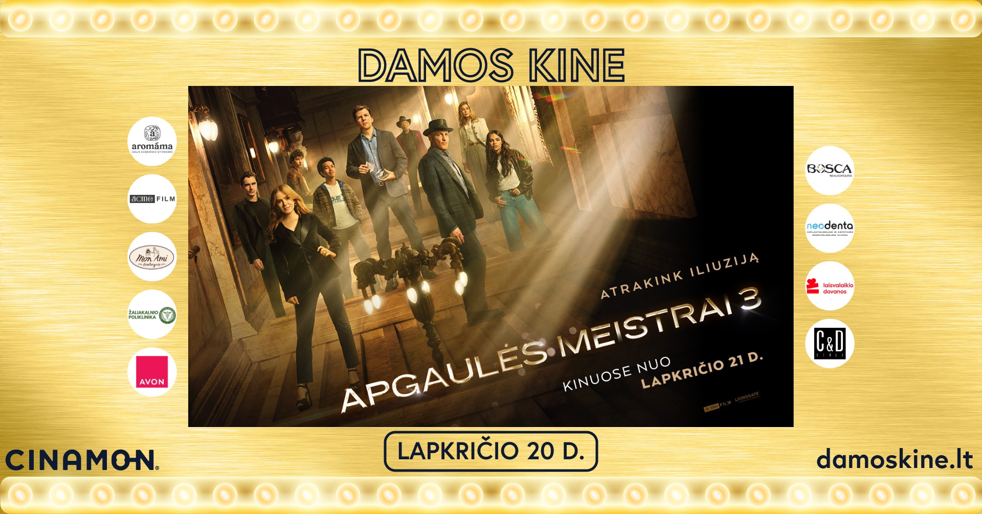 Damos kine: Drama “Apgaulės meistrai 3”