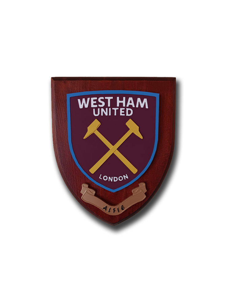 WEST HAM MESS TYPE SHIELD (CHOICE OF LETTERING ON SCROLL)
