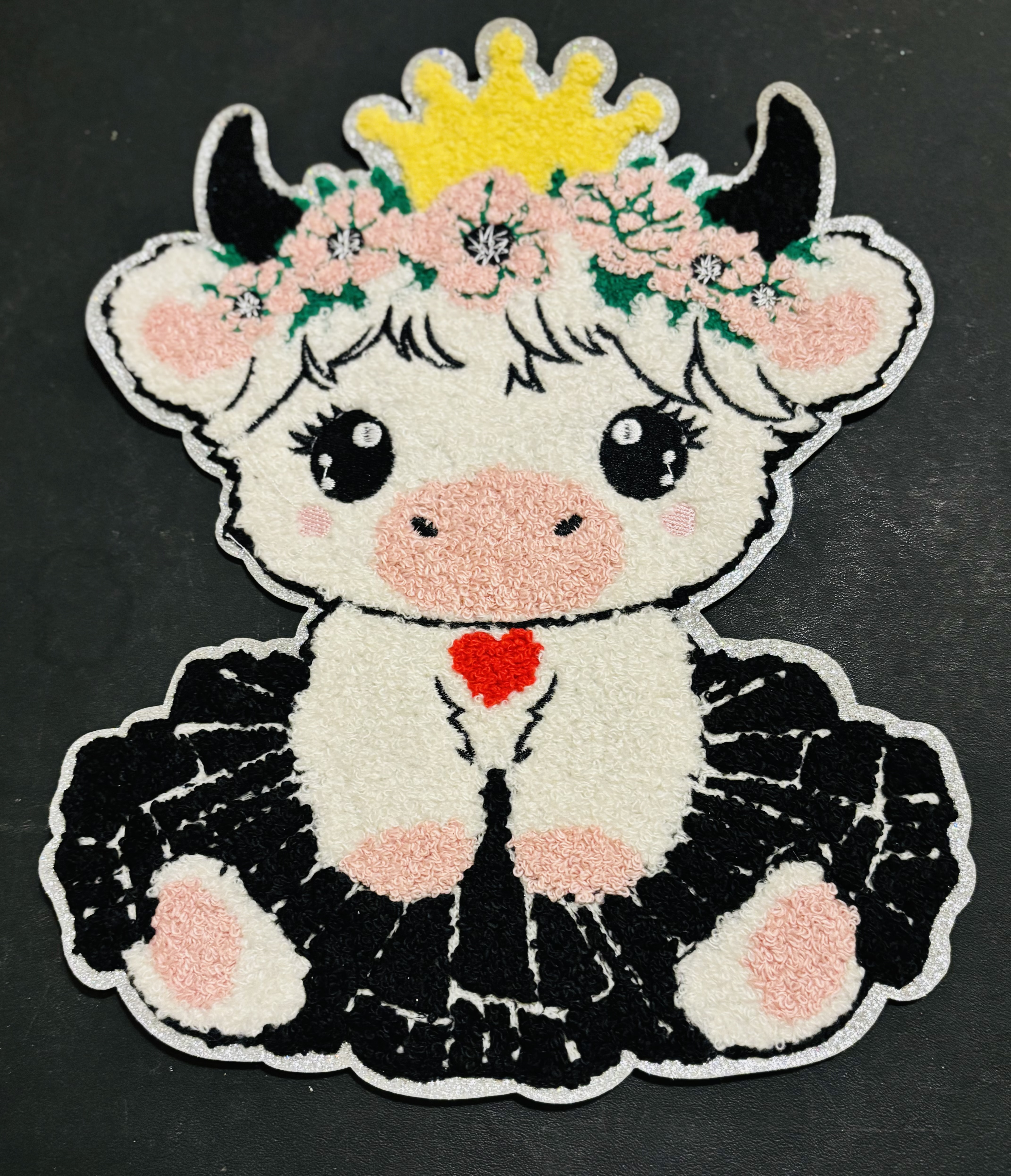 Cute Cow Iron On Patch