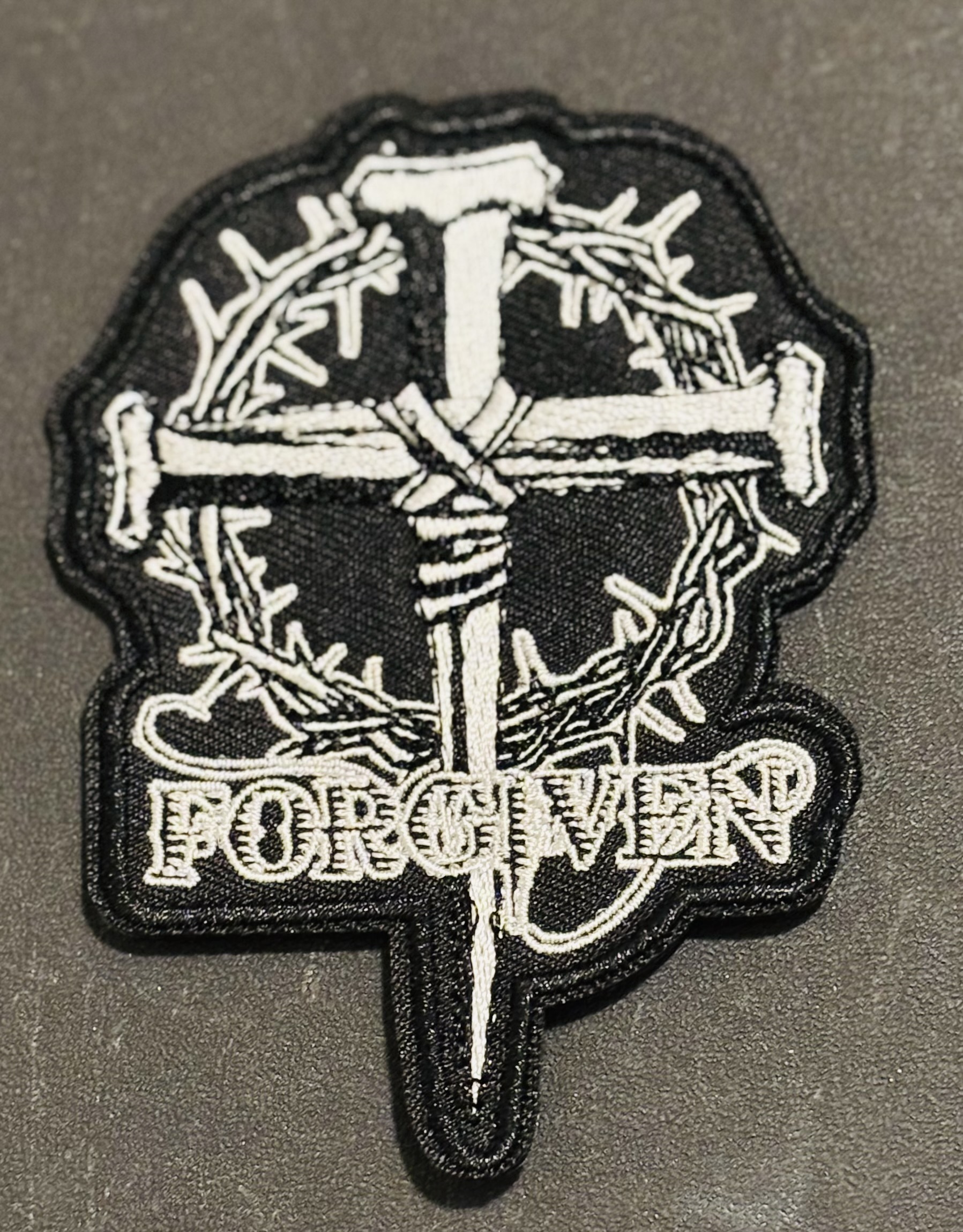 Forgiven Cross Iron On Patch