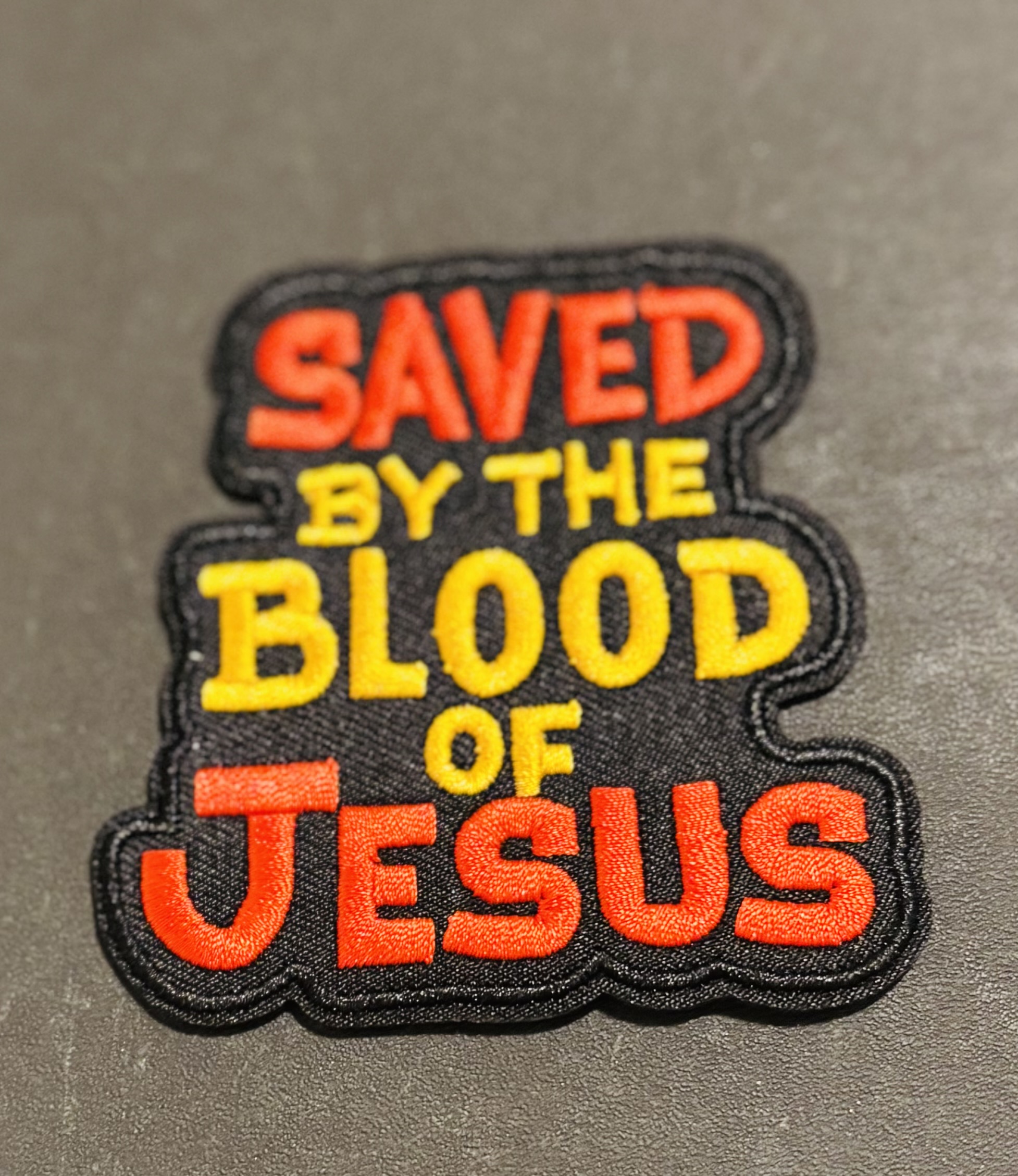 Saved by the Blood of Jesus Iron On Patch