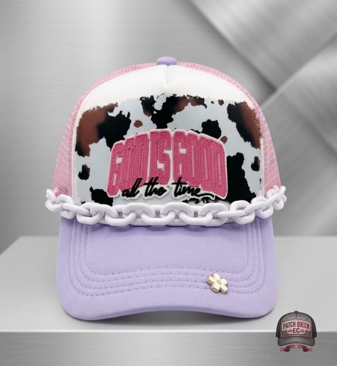 God Is Good Lilac Trucker Hat