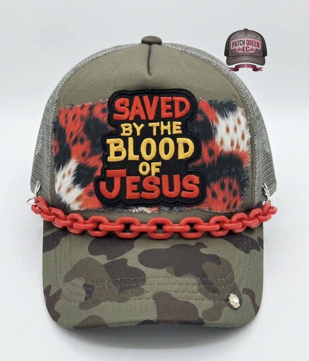 Saved By the Blood of Jesus Camouflage Cap