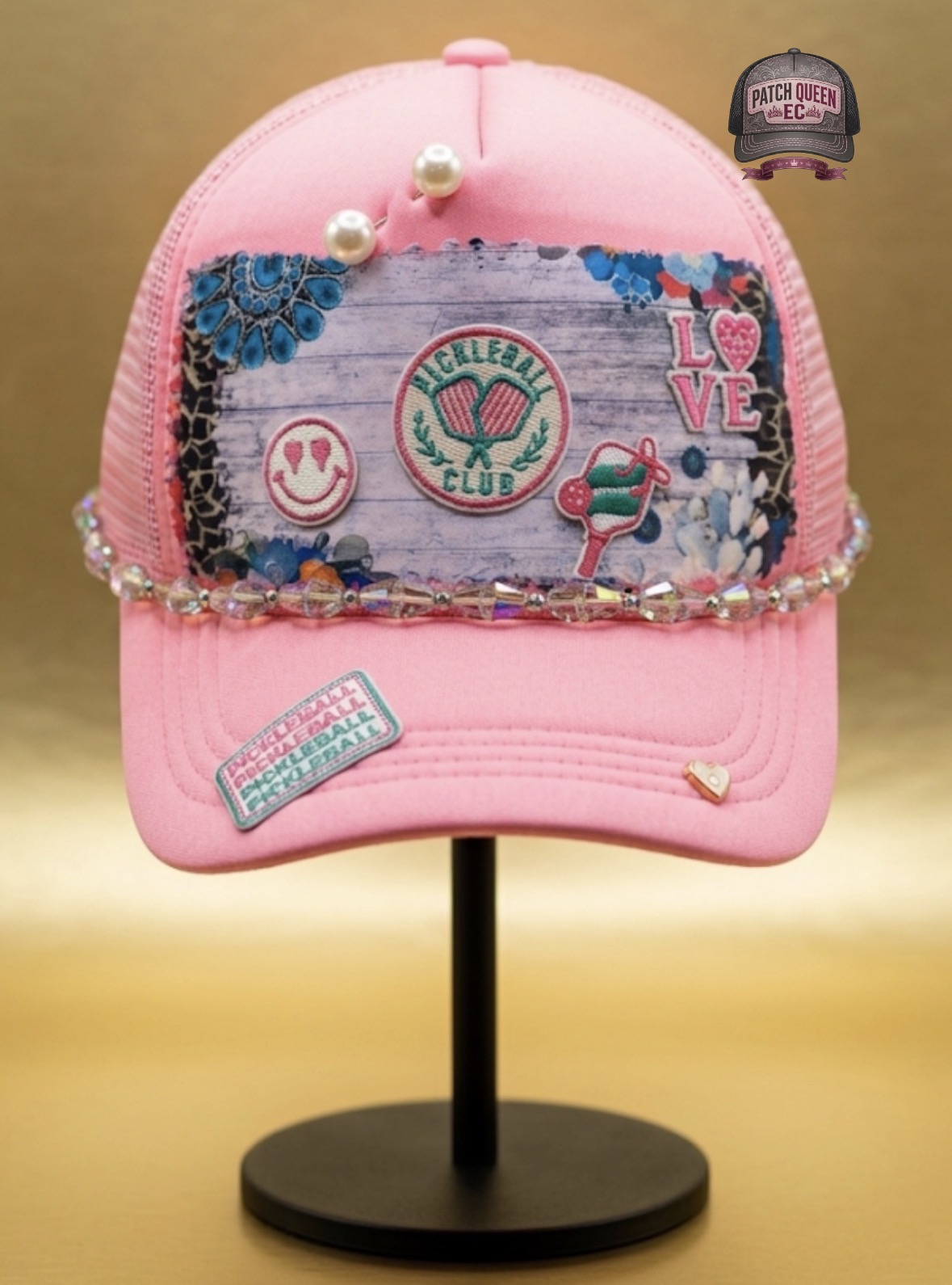 Pink Pickleball Patch Cap