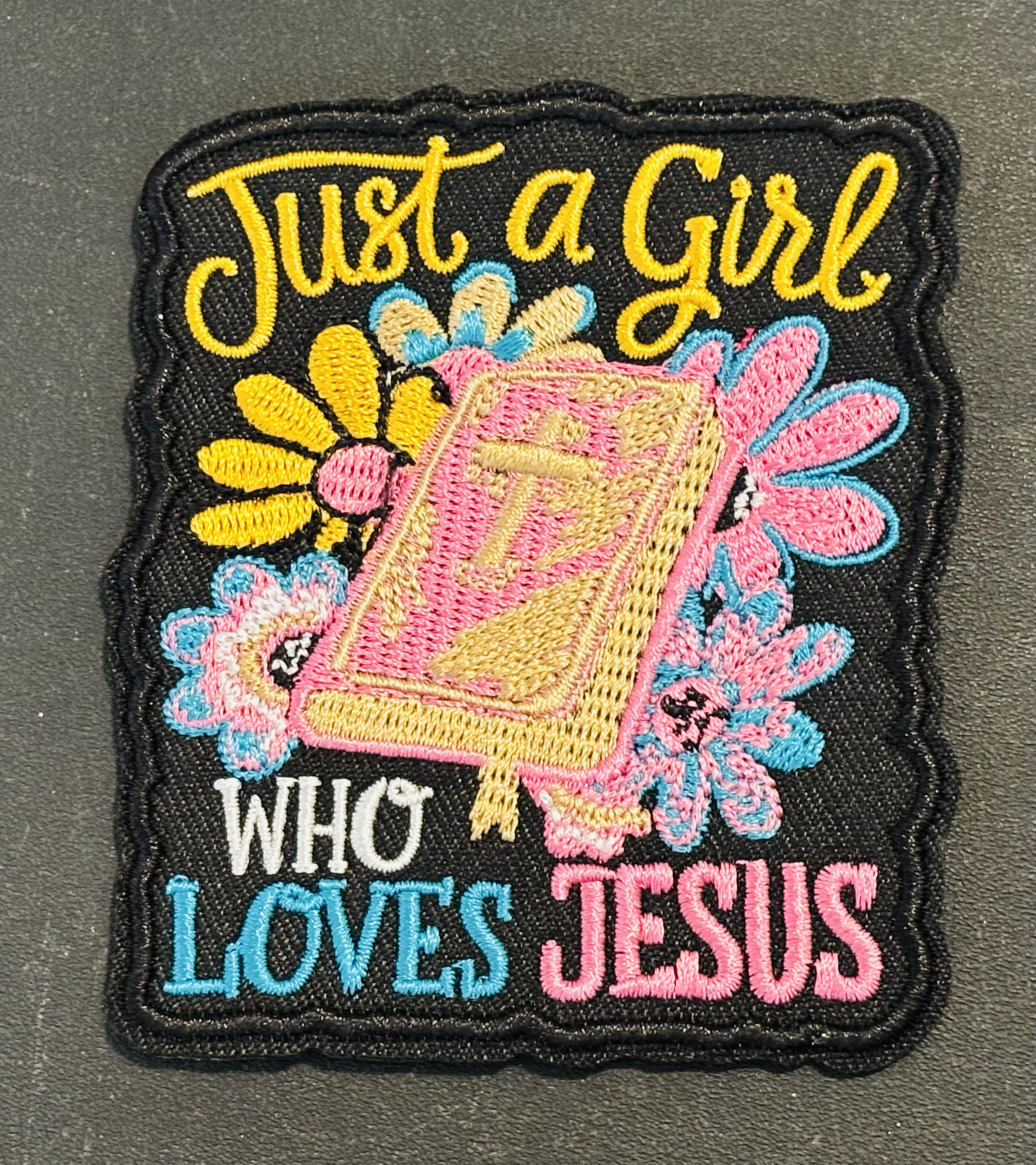 Just a Girl Who Loves Jesus Embroidered Patch
