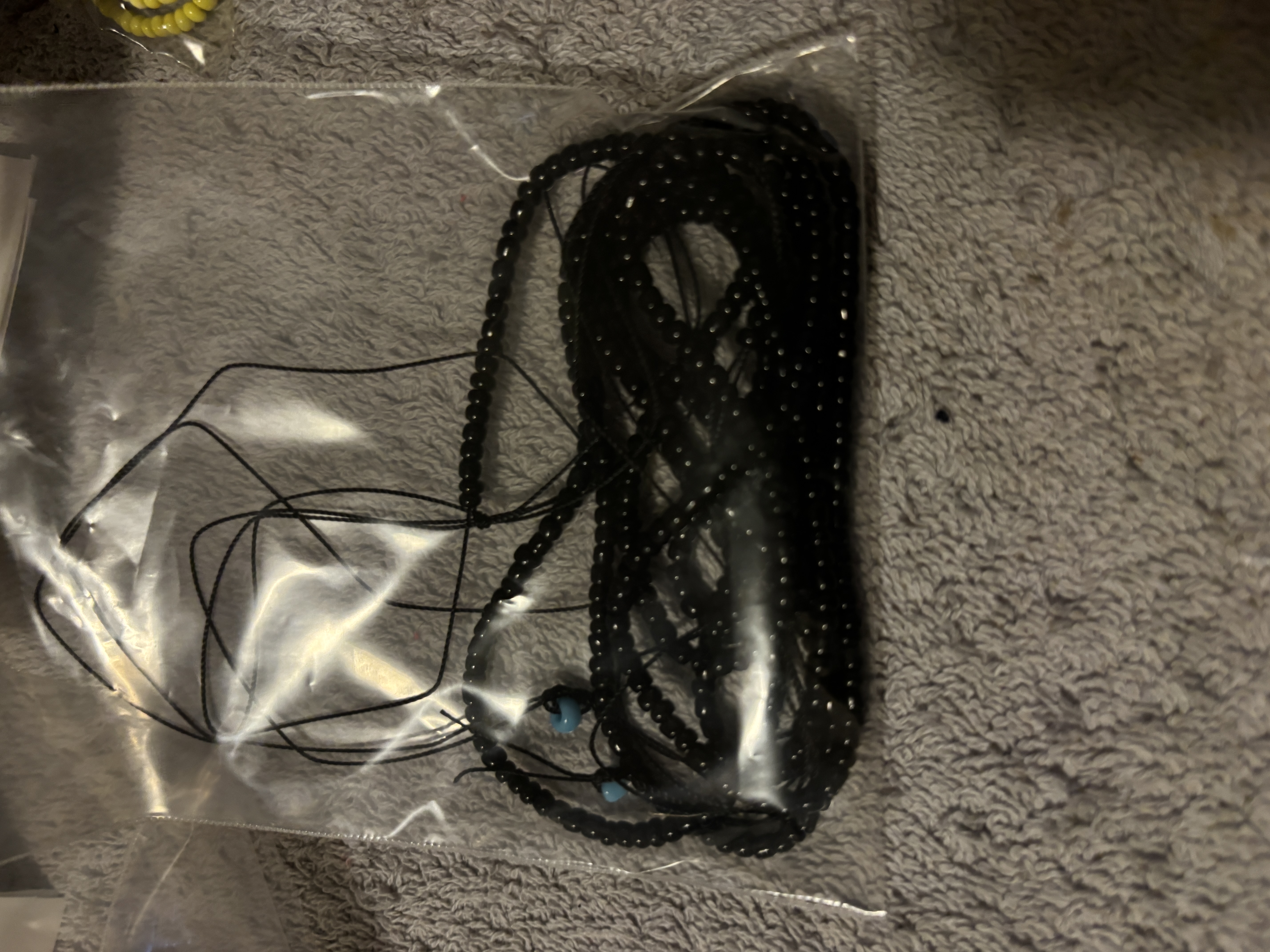 Black Glass Waist Bead