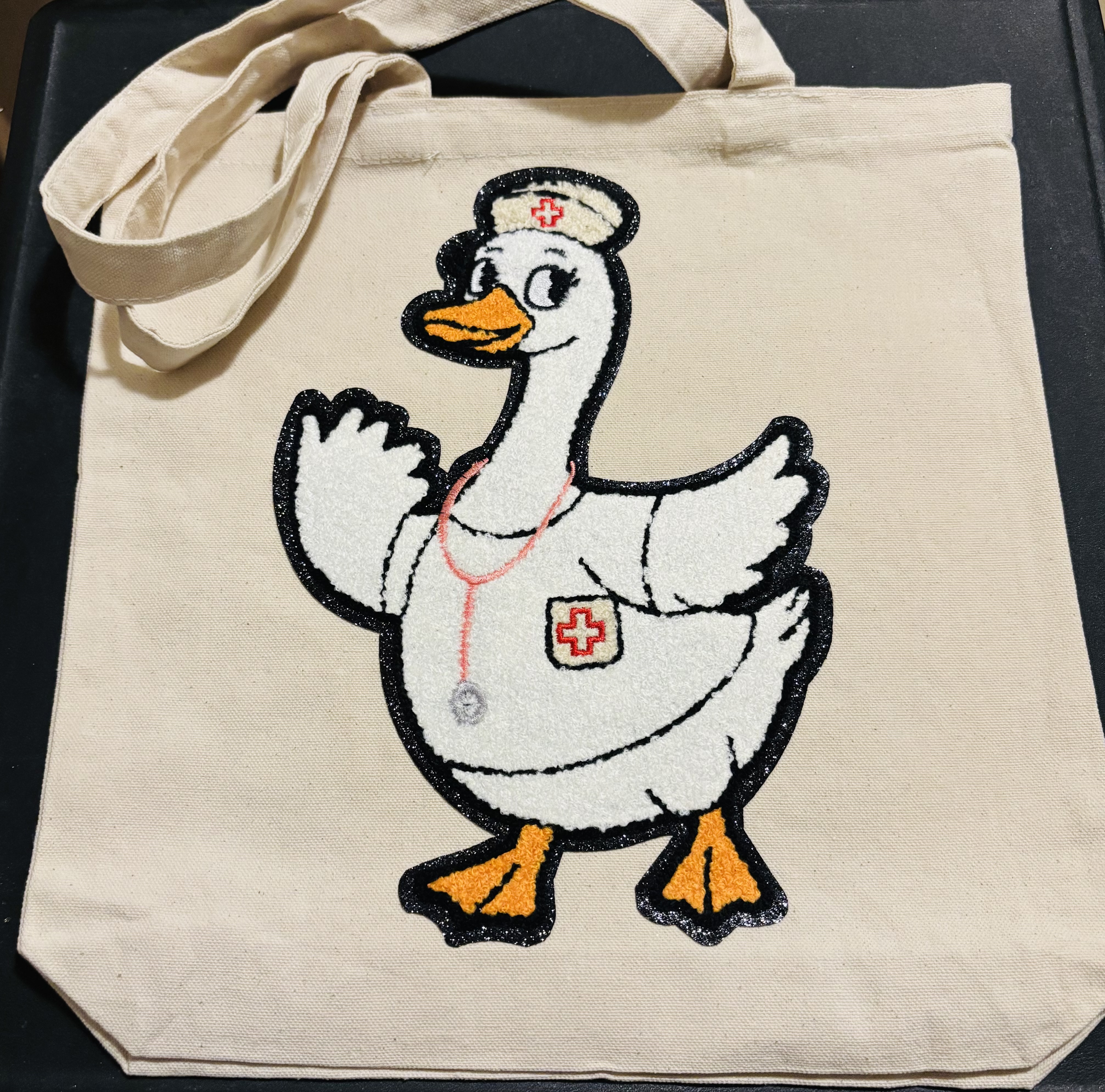 Nurse Duck Canvas Tote