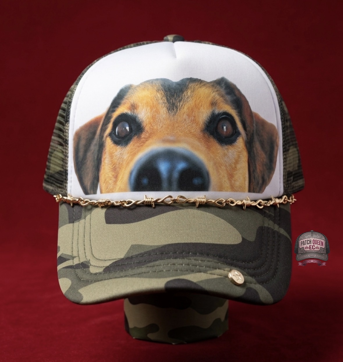 Dog Face Camo Trucker Hat