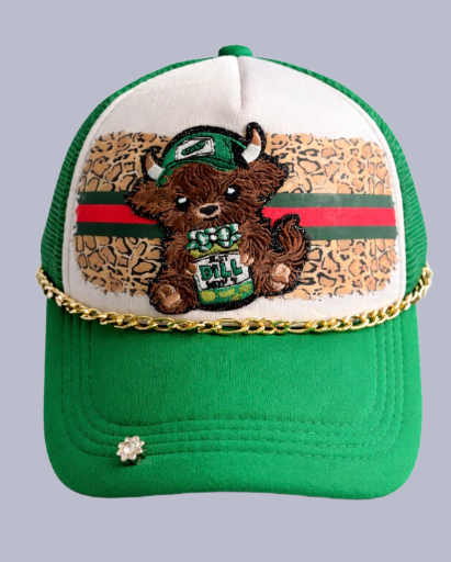 Green Bear Embroidered Cap