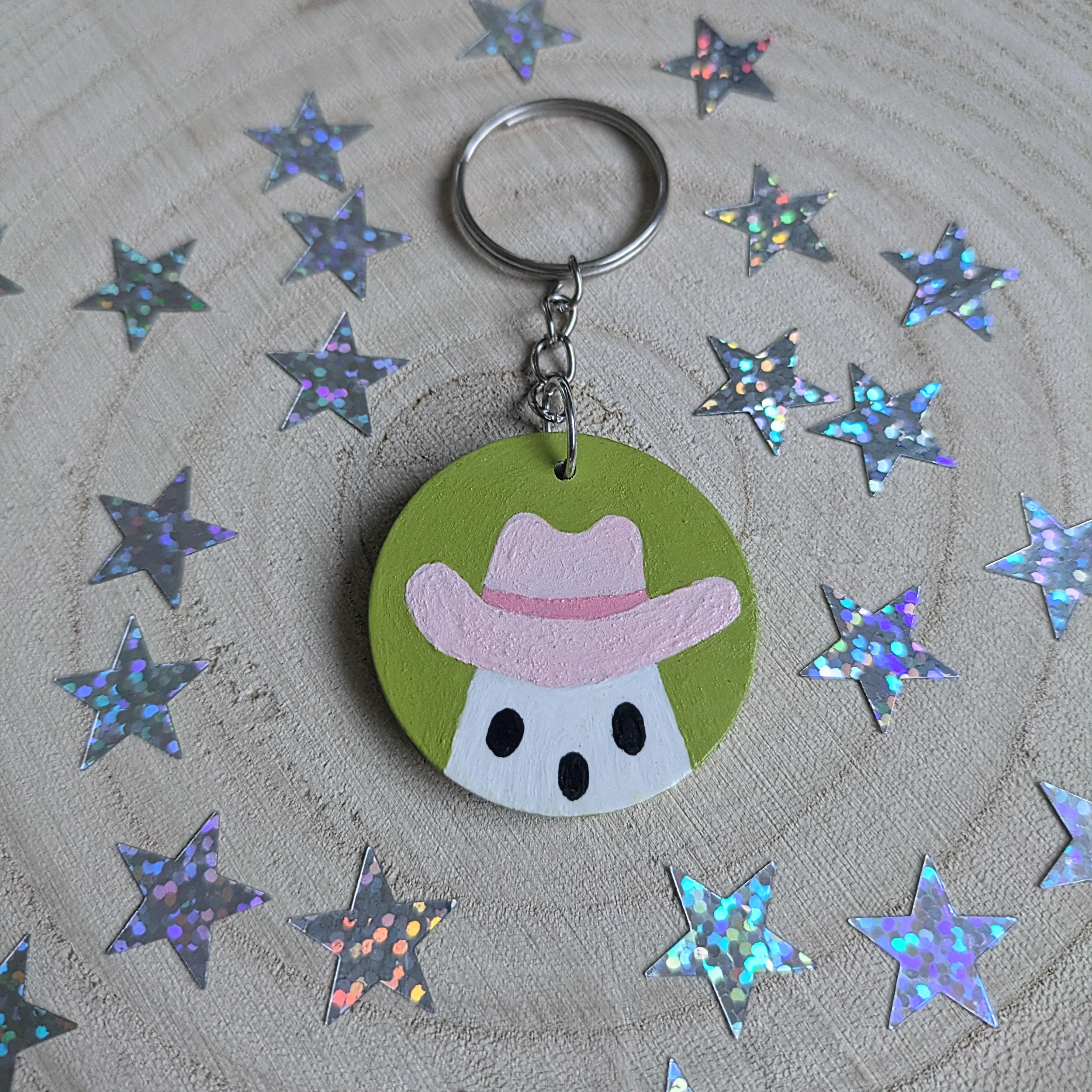 cowboy hat ghost keyring