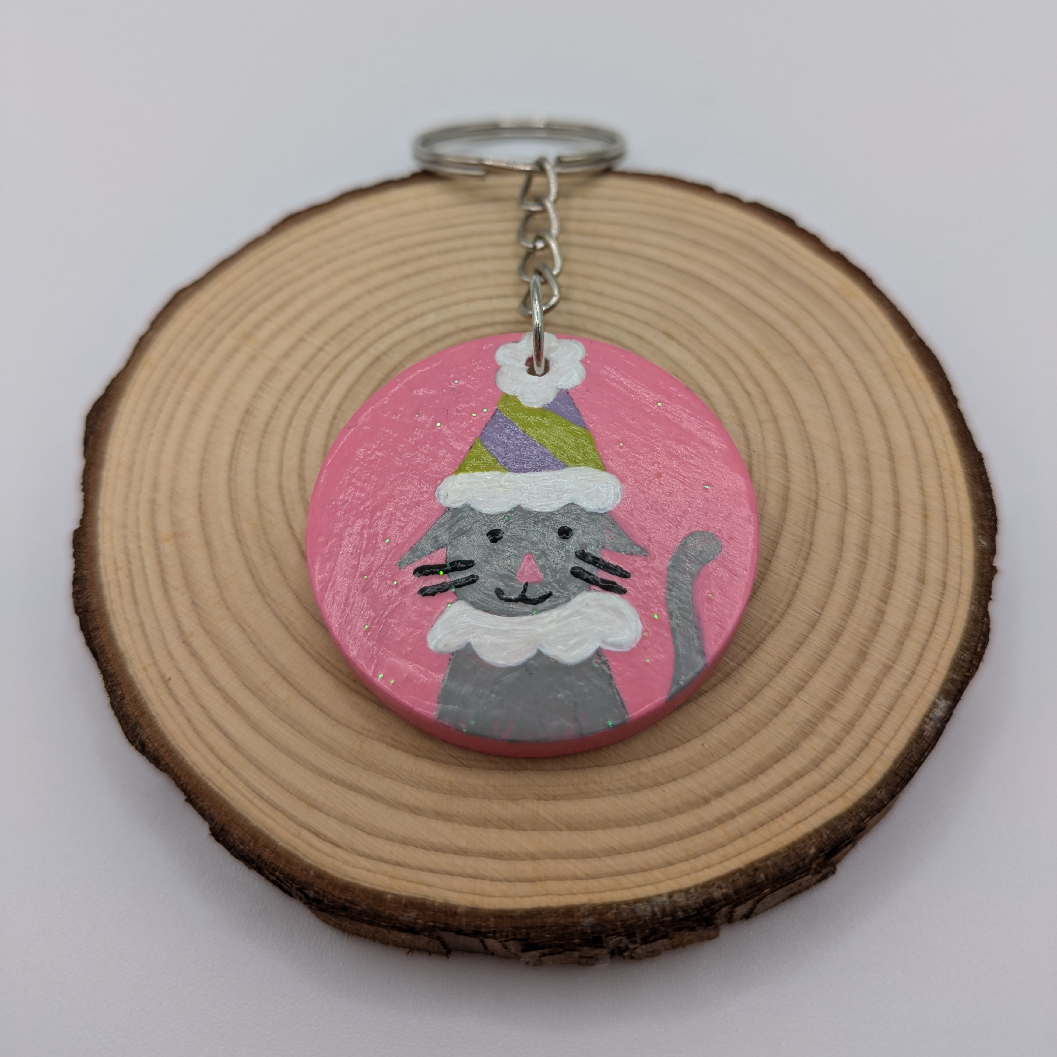 clown cat keyring