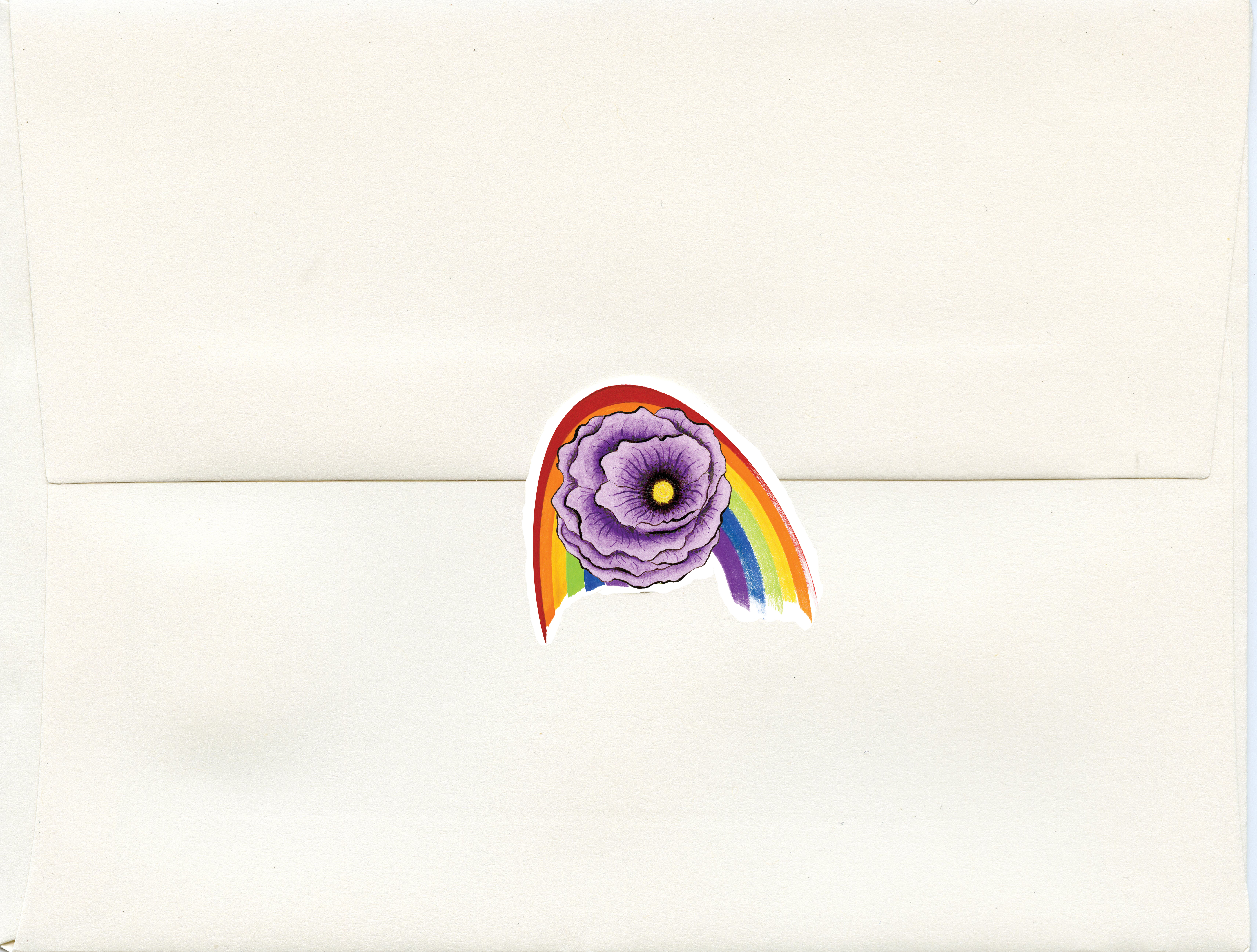 Rainbow Flowers with Envelope Seal