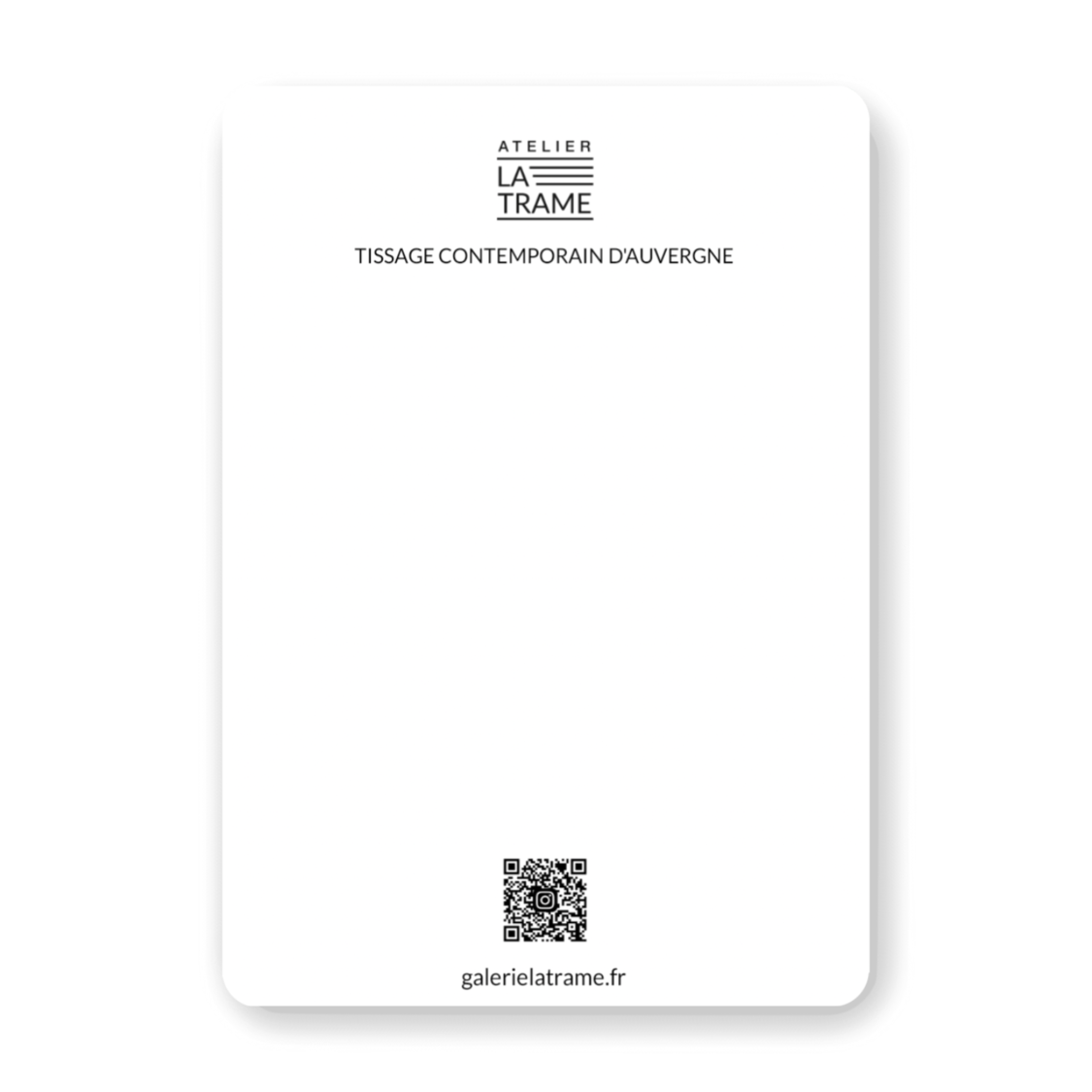 Carte postale "Triangles & Tola" – création Atelier LA TRAME