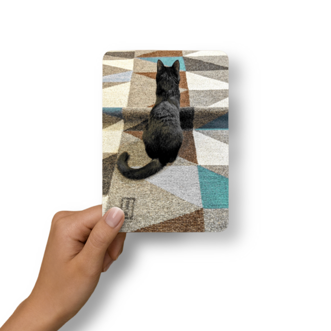 Carte postale "Triangles & Tola" – création Atelier LA TRAME