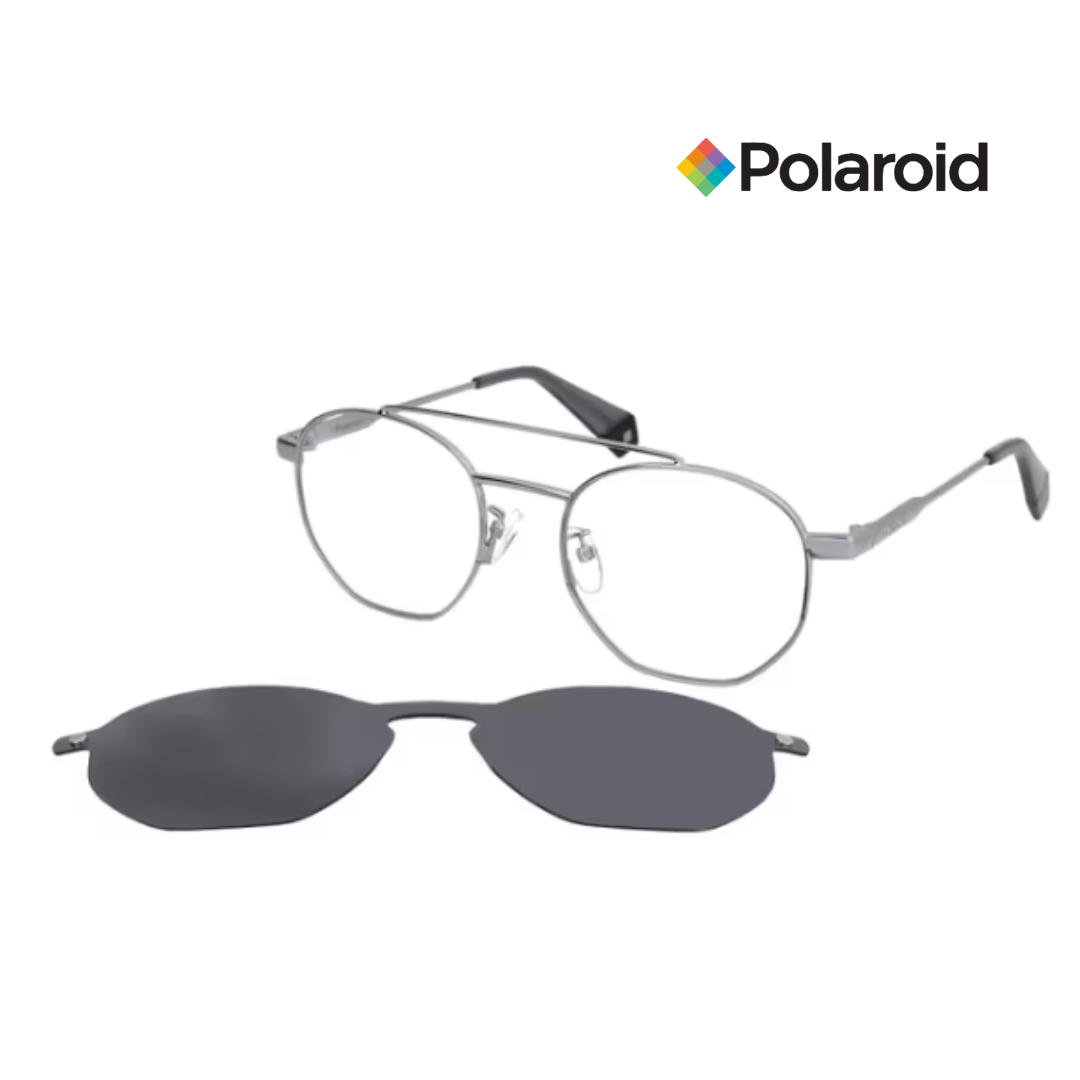 Korekciniai akiniai POLAROID su saulės akinių klipsu