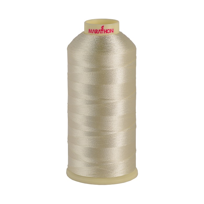 Marathon Embroidery Machine Thread 1000m Spool Rayon Ivory 1001