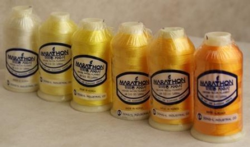 Marathon Embroidery Machine Thread 1000m Spool Rayon 6 Pack Yellows