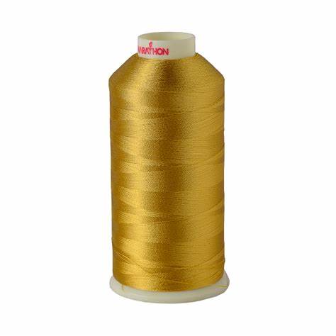 Marathon Embroidery Machine Thread 1000m Spool Rayon 1187 Gold